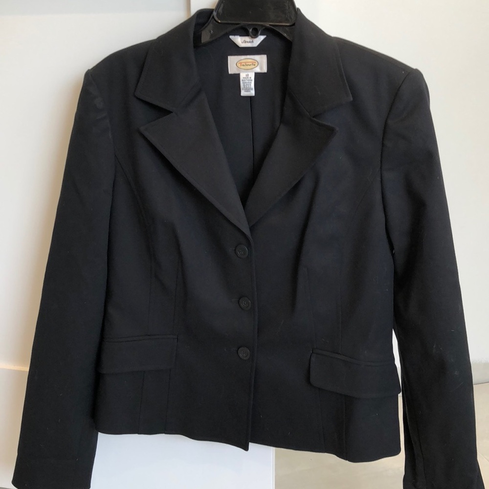 Talbots Black Stretch Blazer Size 10